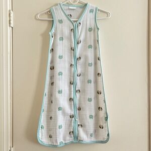 Aden Anais Baby Unisex 100% Cotton Owl Sleep Sack 6-12M Wearable Blanket Zipper